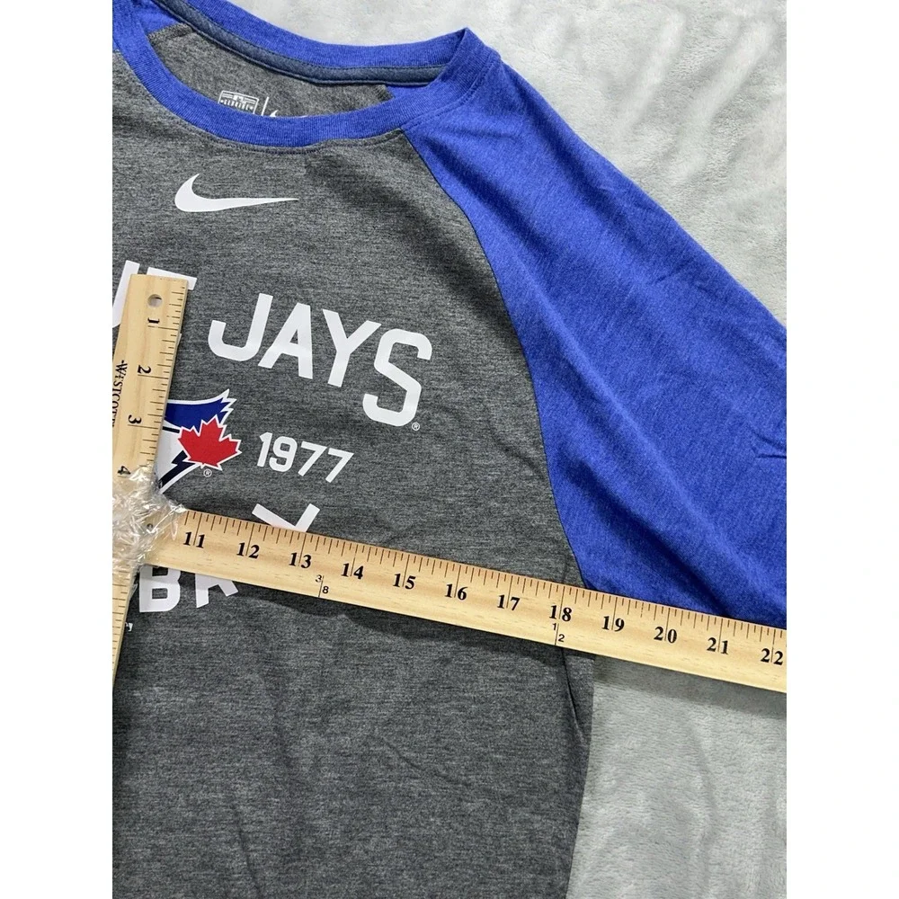 Toronto Blue Jays Nike Tee Mens Size Med Blue Jersey Sleeve Shirt Baseball MLB